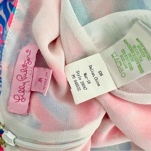 Lilly Pulitzer Lexi Mini Dress Light Paschia Pink Aquadesiac Coral Floral Medium - Picture 9 of 12